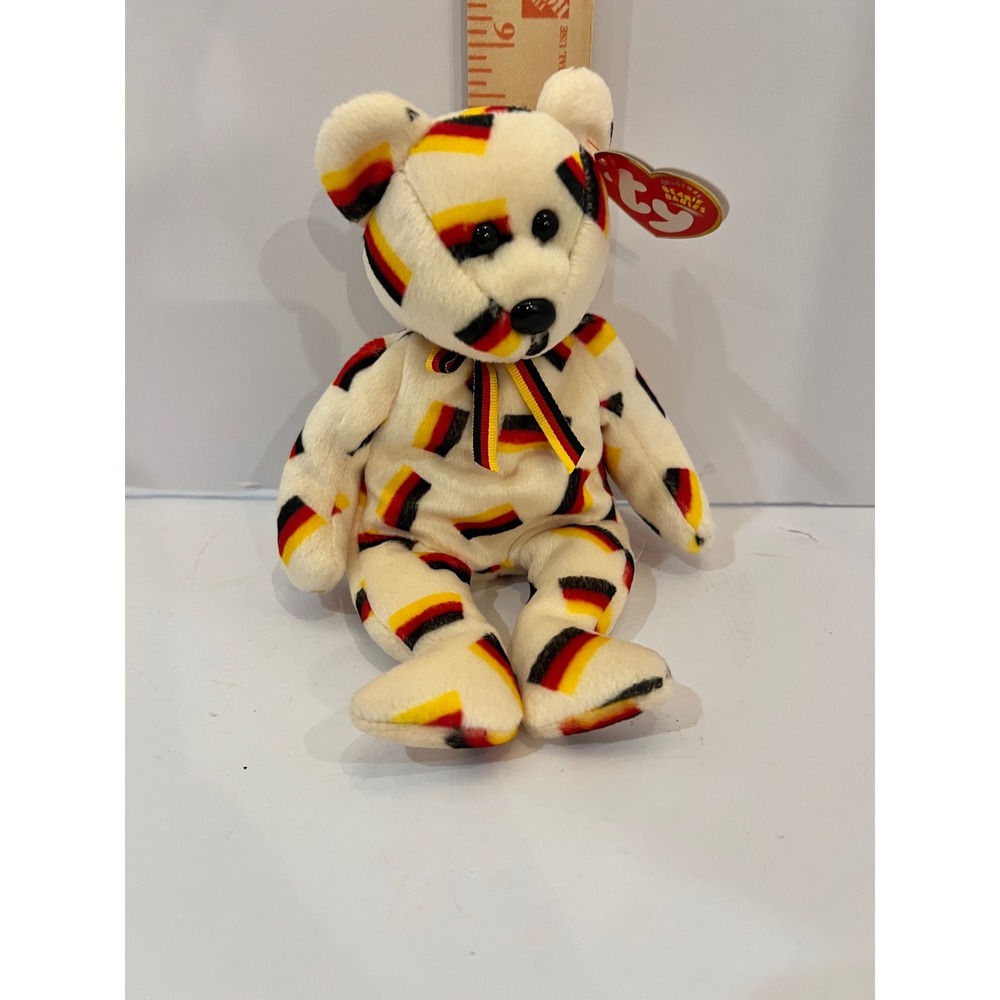 Ty Beanie Babies Deutschland Bear German Flag International Collection 2003 Tag